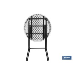 MESA ALTA PLEGABLE BLANCA 80X80X110CM