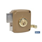 CERRADURA SOBREPONER C/CERRADERO 80mm DERECHA