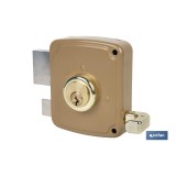 CERRADURA SOBREPONER C/CERRADERO 80mm DERECHA