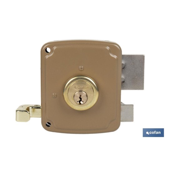 CERRADURA SOBREPONER C/CERRADERO 100mm IZQUIERDA