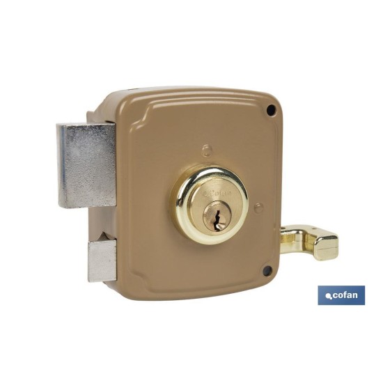 CERRADURA SOBREPONER C/CERRADERO 120mm DERECHA
