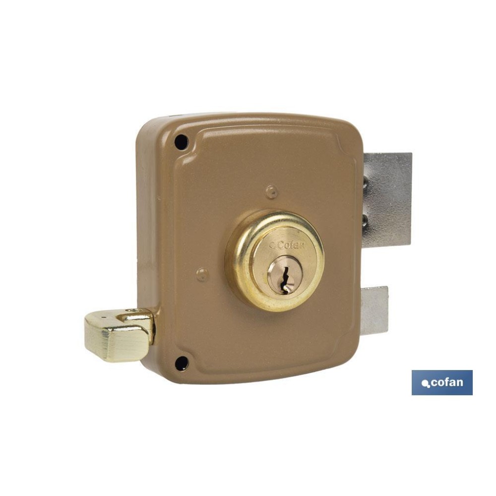 CERRADURA SOBREPONER C/CERRADERO 120mm IZQUERDA
