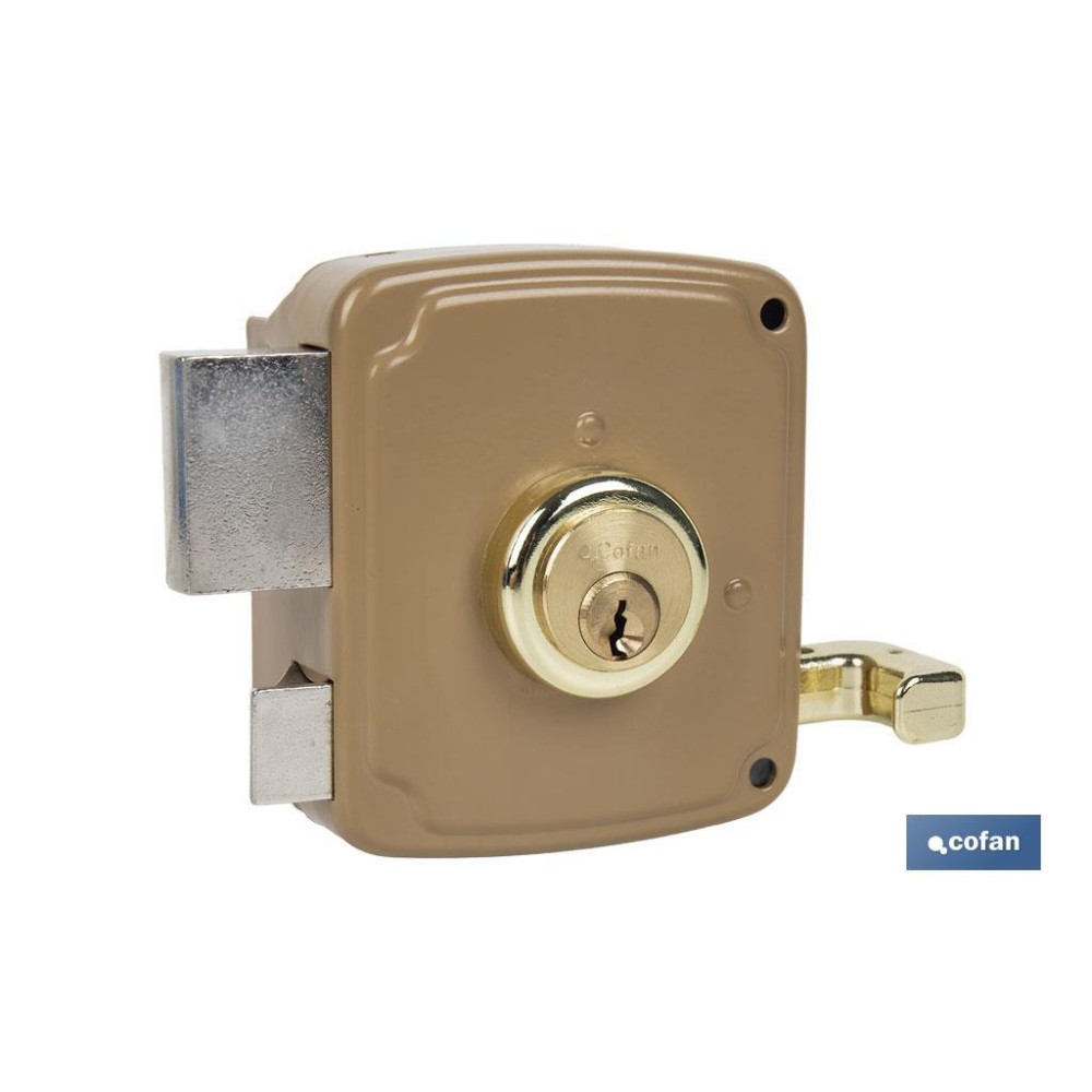 CERRADURA SOBREPONER C/CERRADERO 140mm DERECHA