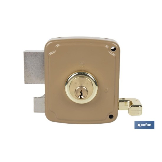 CERRADURA SOBREPONER C/CERRADERO 140mm DERECHA