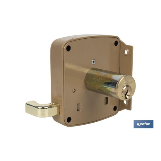 CERRADURA SOBREPONER C/CERRADERO 140mm DERECHA