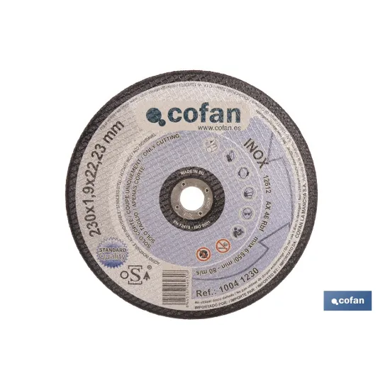 Comprar DISCO CORTE - 115X1,0X22,23 METAL S Cofan | almacendeferreteriacor.es