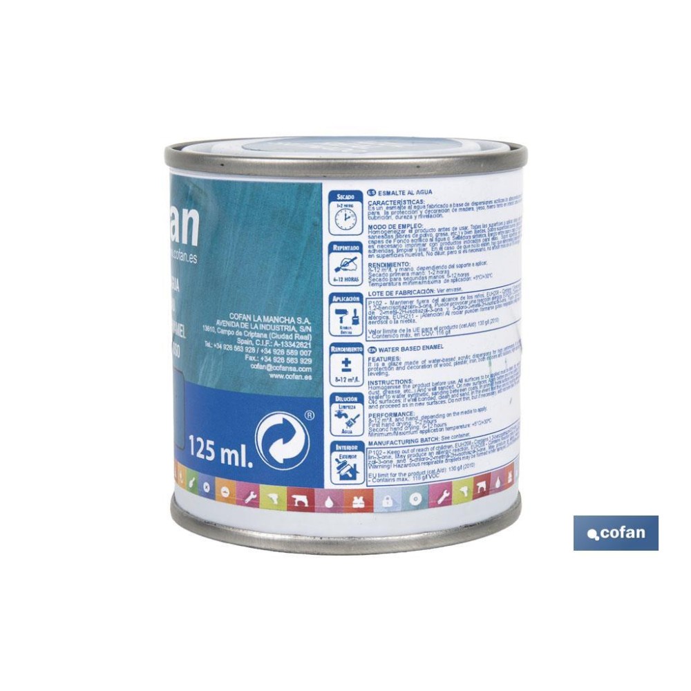 ESMALTE AL AGUA (125 ML) AZUL REAL SATINADO