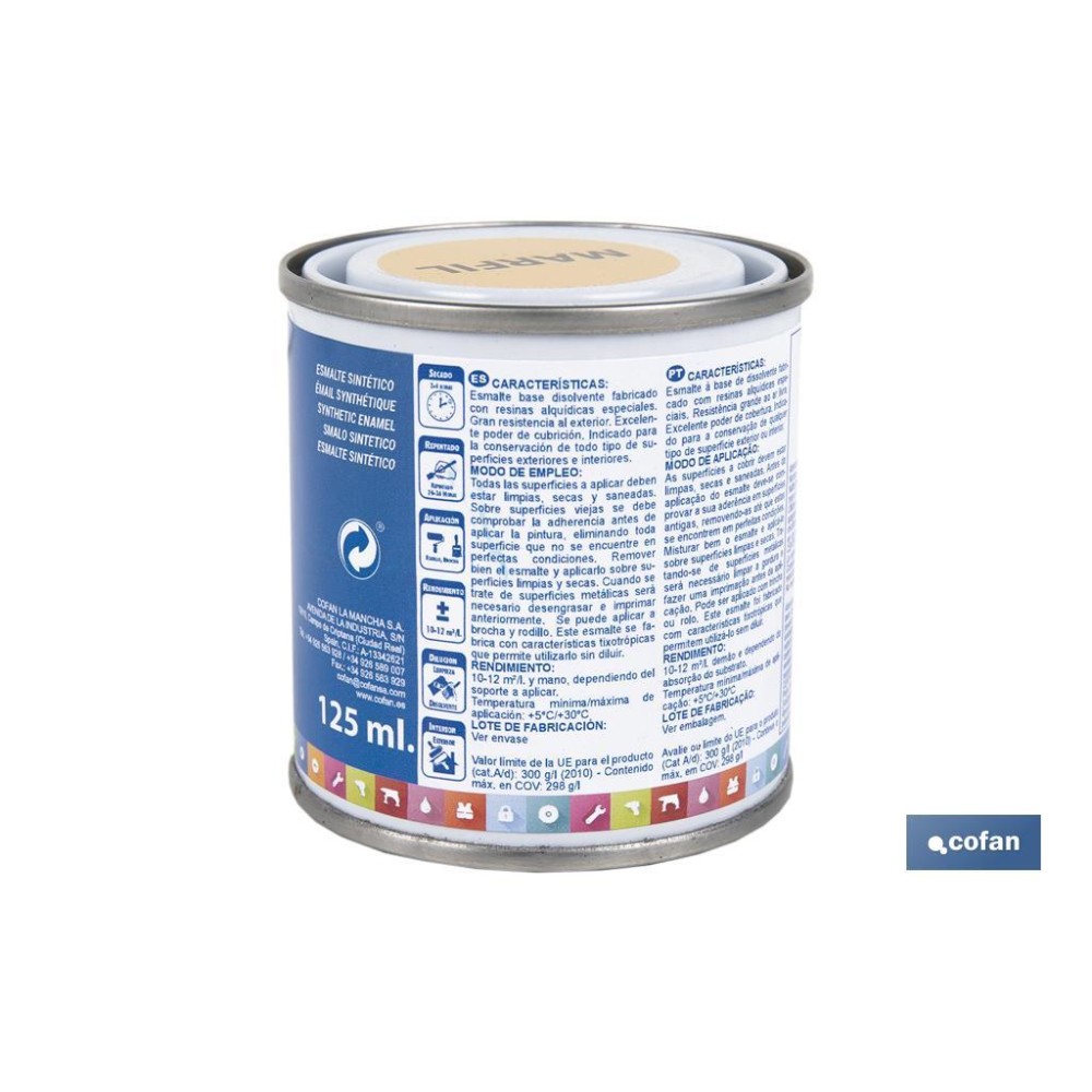 ESMALTE SINTÉTICO (125 ML) COLOR MARFIL