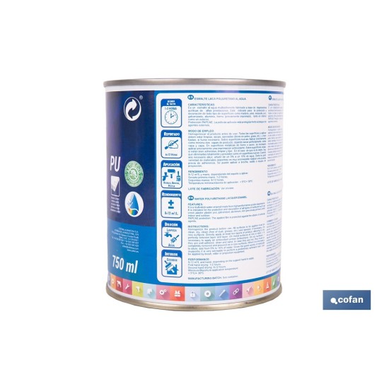 ESMALTE LACA AL AGUA BLANCO 4 L MATE