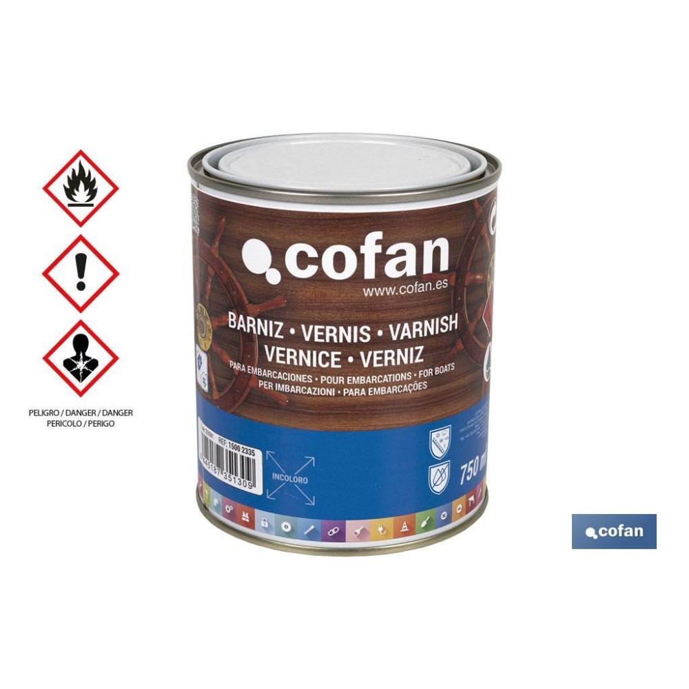 BARNIZ PARA EMBARCACIONES INCOLORO 750 ML