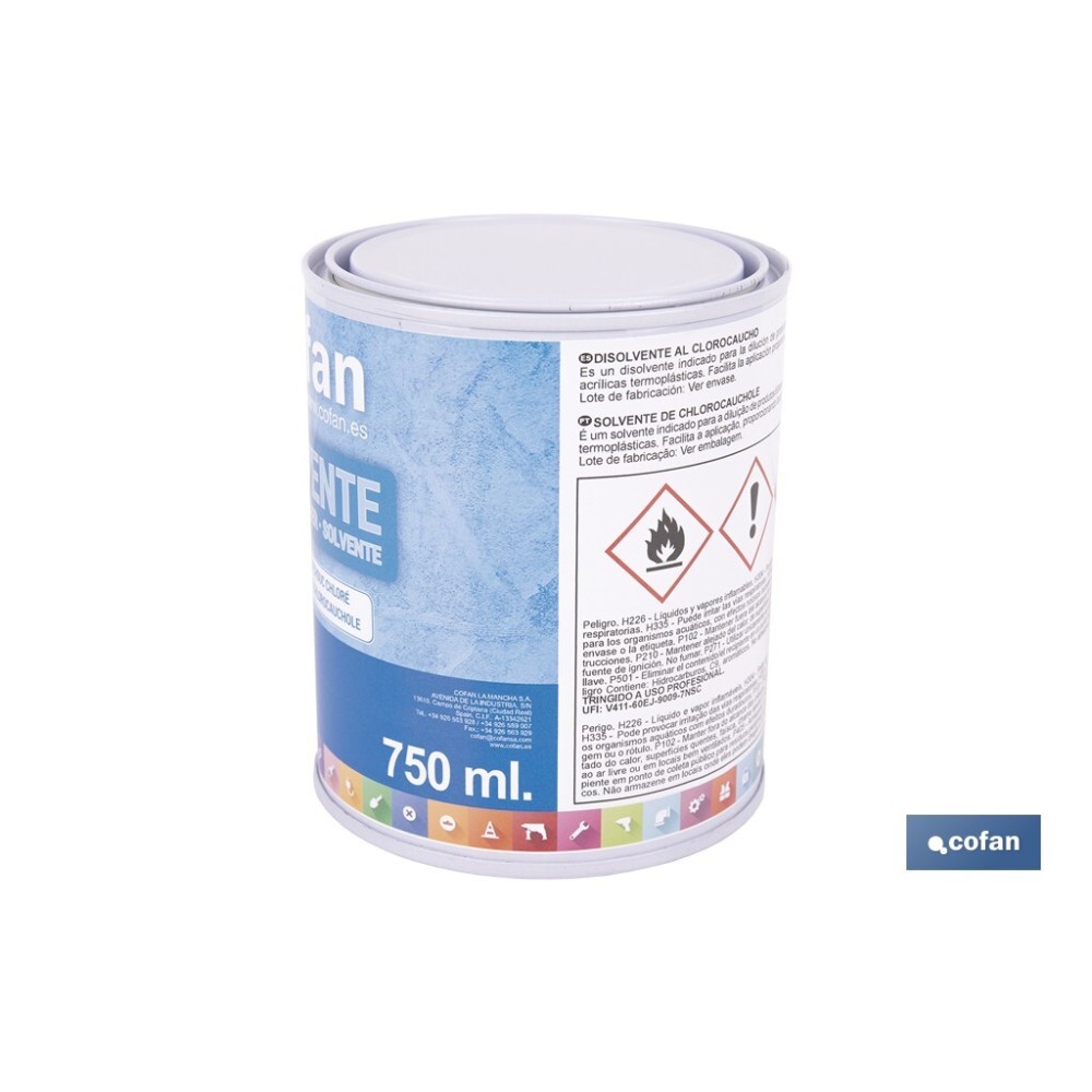 DISOLVENTE CLOROCAUCHO 750 ML