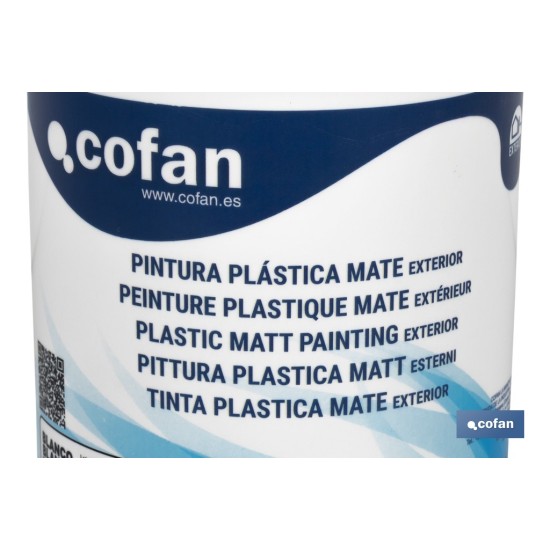 PINTURA PLÁSTICA EXTERIOR MATE 750 ML BLANCO