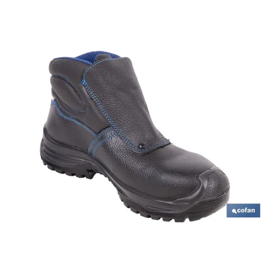 Comprar BOTA PIEL NEGRO CIERRE VELCRO S3 MO Cofan | almacendeferreteriacor.es