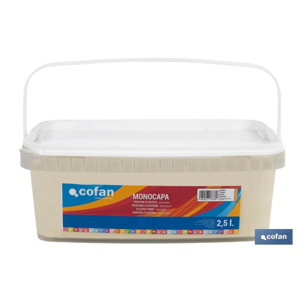 PINTURA PLÁSTICA MONOCAPA Marfil (2,5 LT)