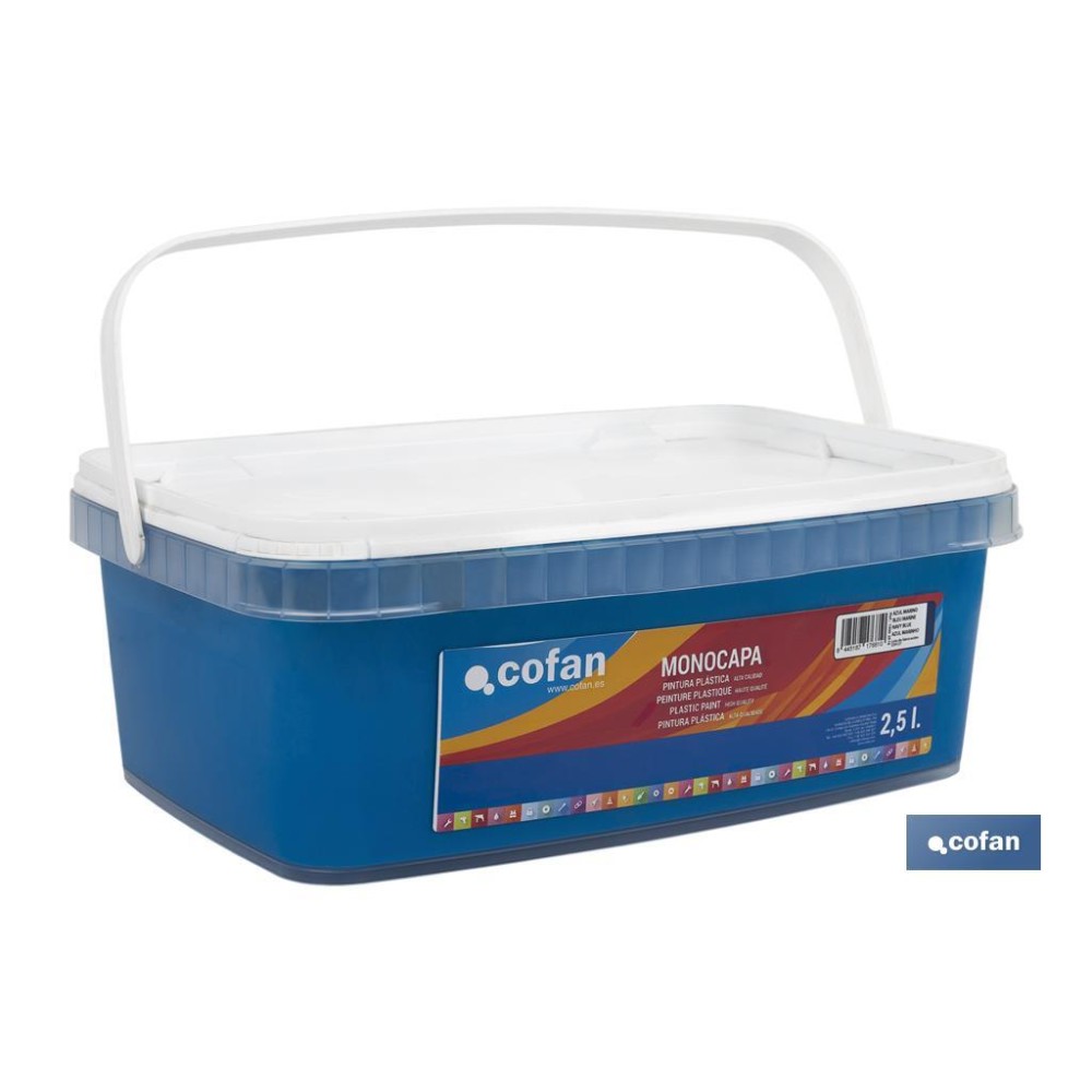 PINTURA PLÁSTICA MONOCAPA Azul Marino (2,5 LT)