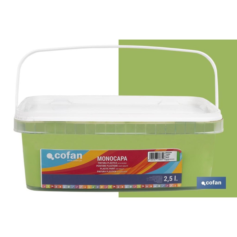 PINTURA PLÁSTICA MONOCAPA Manzana (2,5 LT)