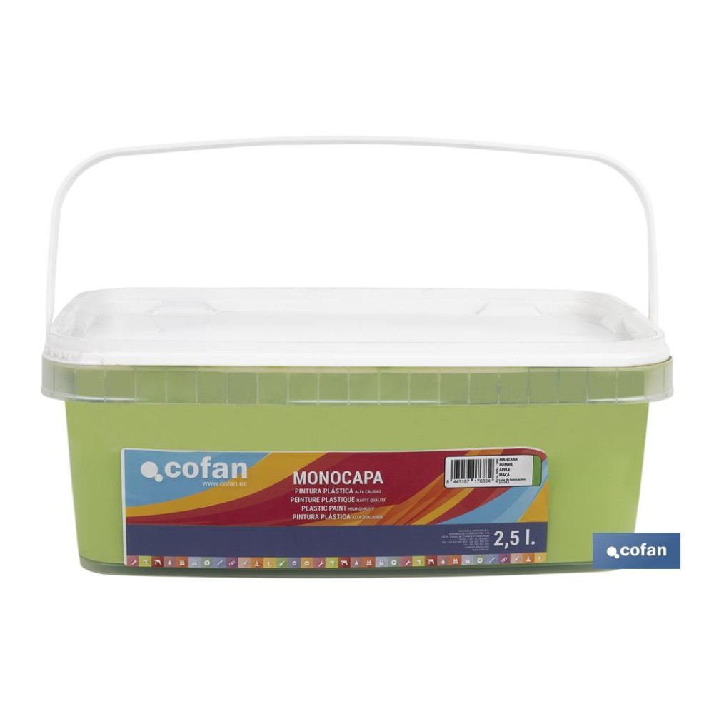 PINTURA PLÁSTICA MONOCAPA Manzana (2,5 LT)