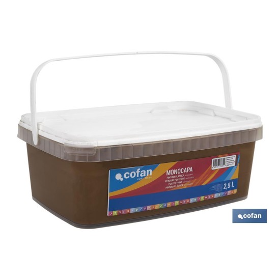 PINTURA PLÁSTICA MONOCAPA Marron Choco. (2,5 LT)