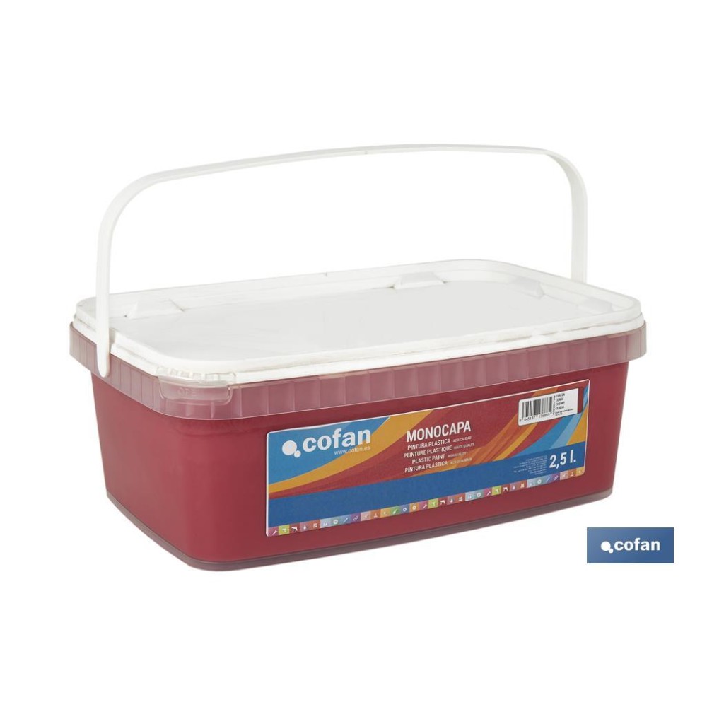 PINTURA PLÁSTICA MONOCAPA Cereza (2,5 LT)