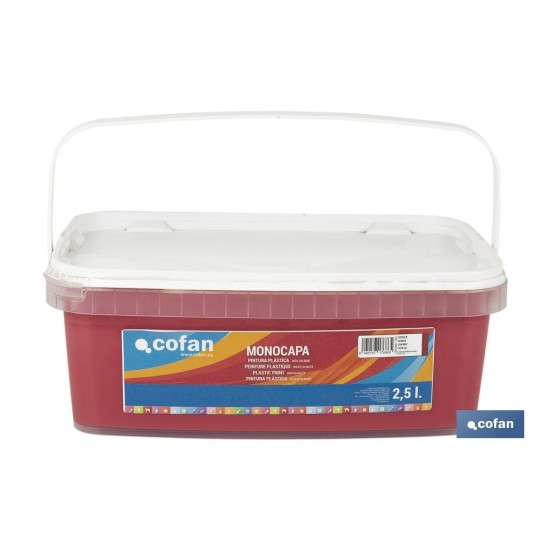 PINTURA PLÁSTICA MONOCAPA Cereza (2,5 LT)