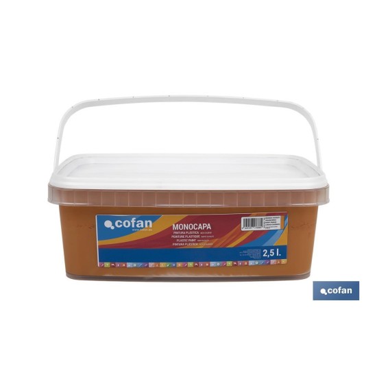 PINTURA PLÁSTICA MONOCAPA Naranja Tostado (2,5 LT)