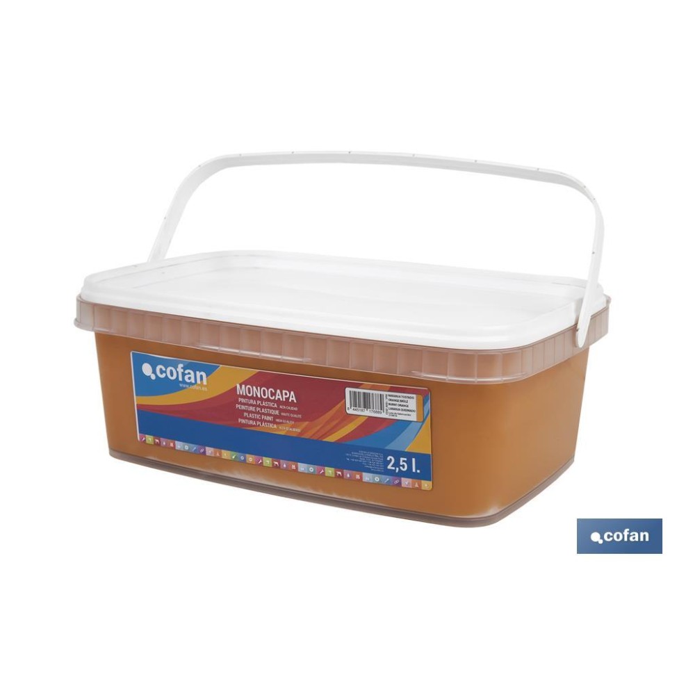 PINTURA PLÁSTICA MONOCAPA Naranja Tostado (2,5 LT)