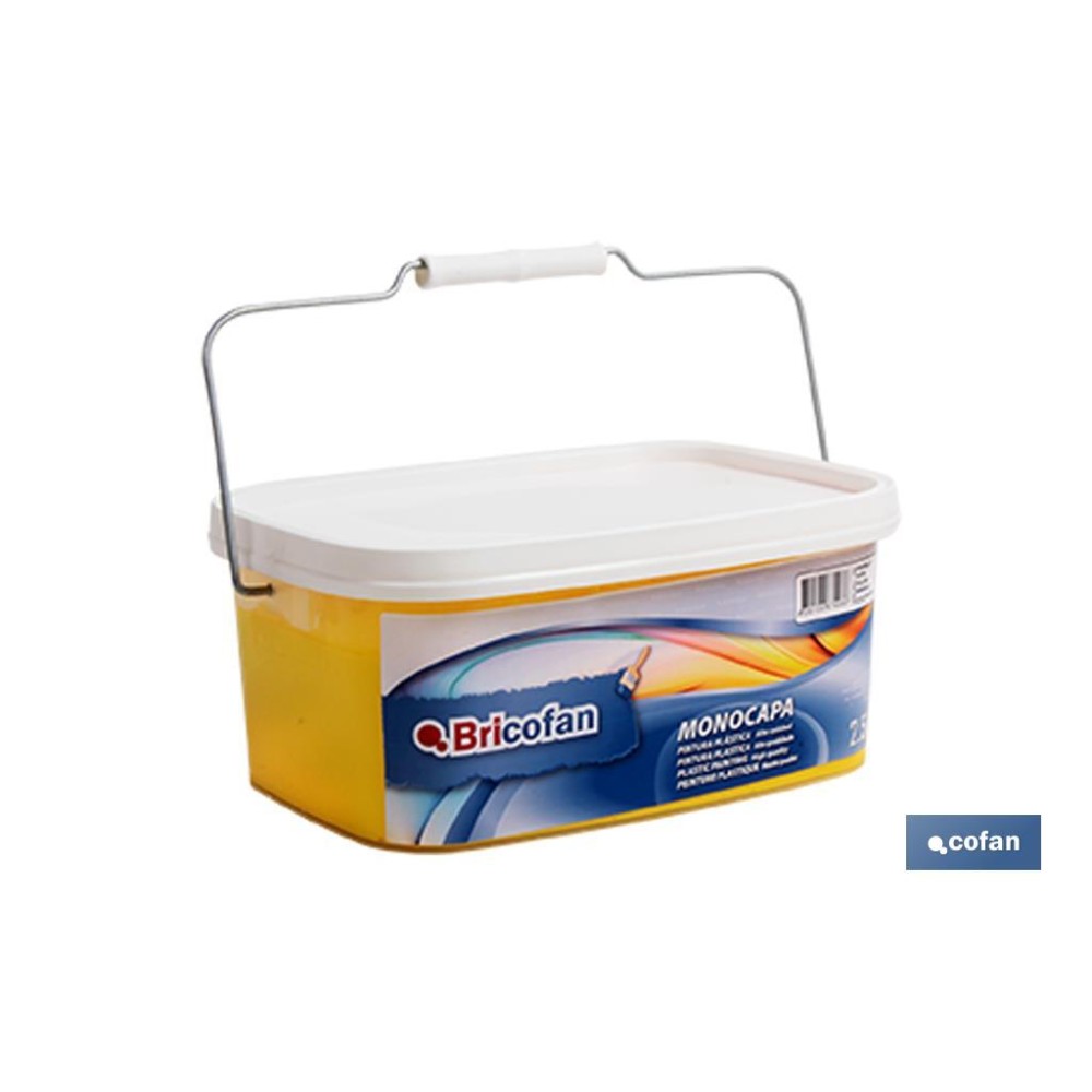PINTURA PLÁSTICA MONOCAPA Amarillo (2,5 LT)