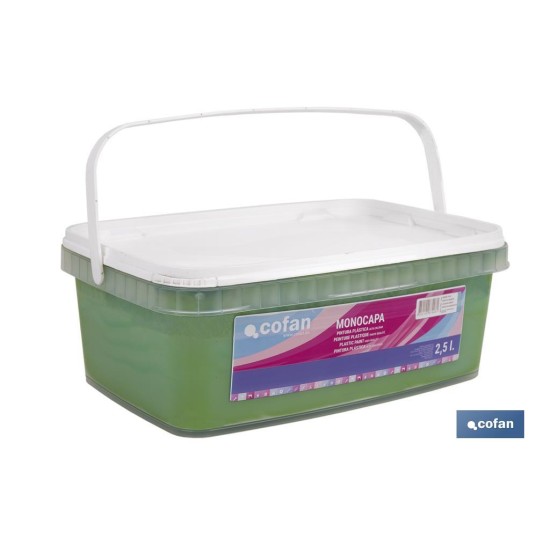 PINTURA PLÁSTICA MONOCAPA Verde Yuca (2,5 LT)