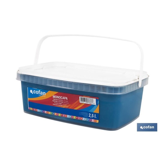 PINTURA PLÁSTICA MONOCAPA Azul Agua (2,5 LT)