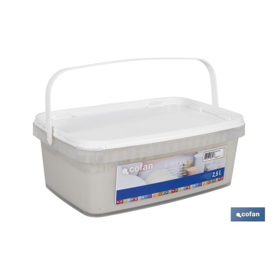 PINTURA PLÁSTICA MONOCAPA GRIS SUAVE 2,5 L