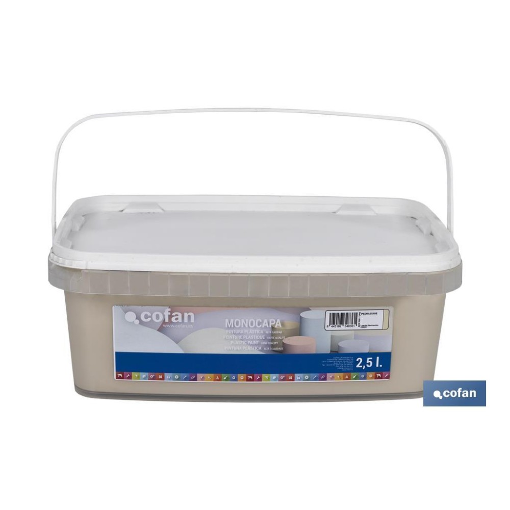 PINTURA PLÁSTICA MONOCAPA PIEDRA SUAVE 2,5 L
