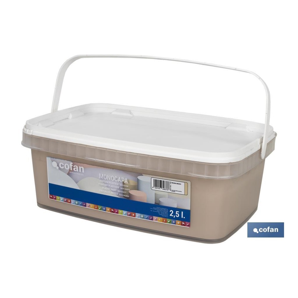 PINTURA PLÁSTICA MONOCAPA PIEDRA MEDIO 2,5 L