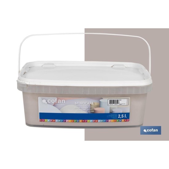 PINTURA PLÁSTICA MONOCAPA GRIS 2,5 L