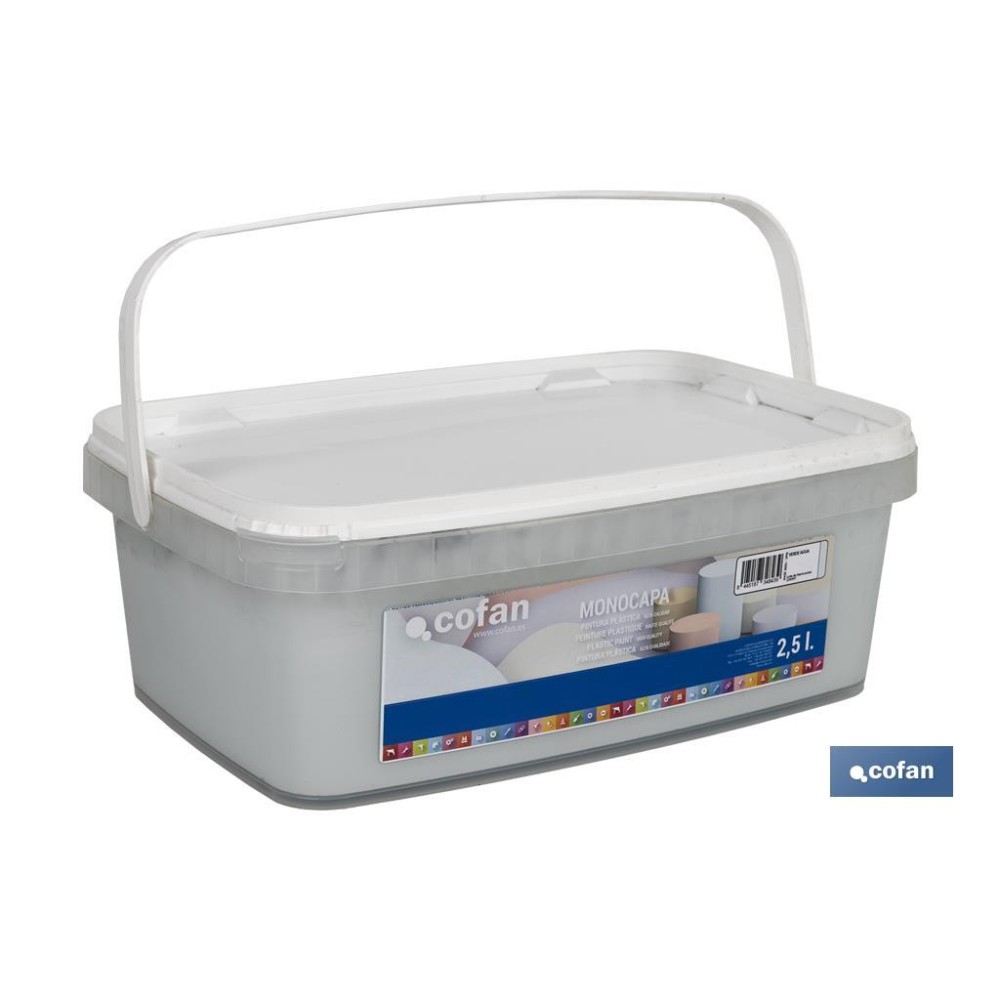 PINTURA PLÁSTICA MONOCAPA VERDE AGUA 2,5 L