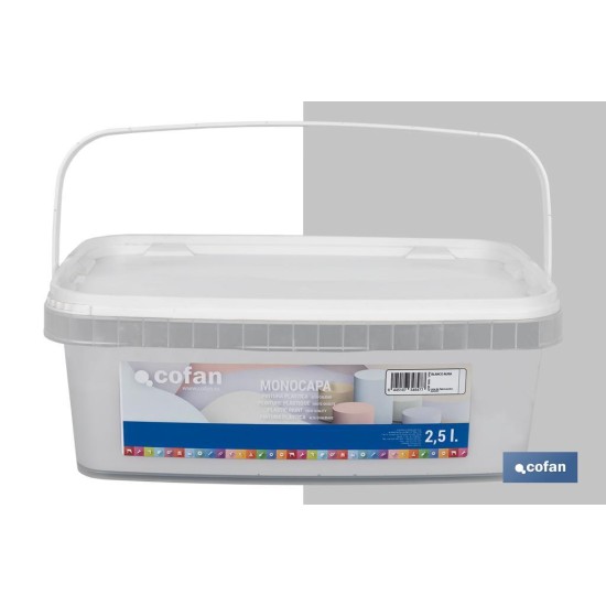 PINTURA PLÁSTICA MONOCAPA BLANCO AURA 2,5 L