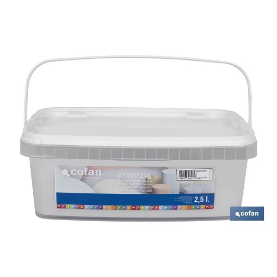 PINTURA PLÁSTICA MONOCAPA BLANCO AURA 2,5 L