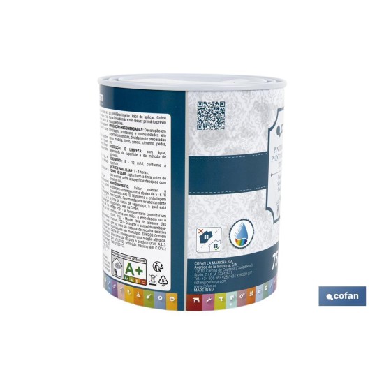 PINTURA A LA TIZA, CHALK PAINT, BLANCO ALGODÓN 750 ML