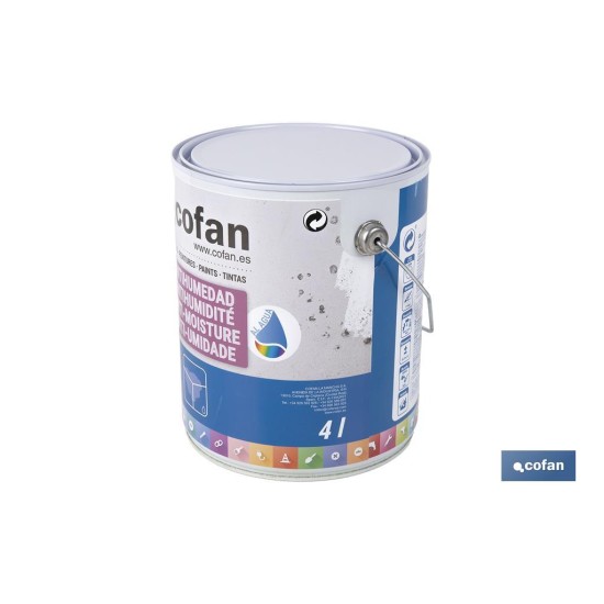 PINTURA ANTIHUMEDAD AL AGUA (4 L)  BLANCO MATE