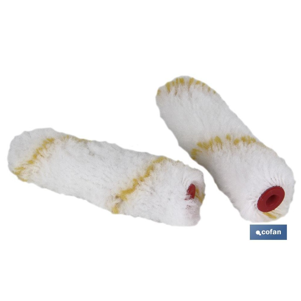 PACK 2 RECAMBIOS MINI RODILLO PAREDES LISAS 6CM
