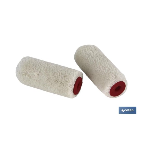 PACK 2 RECAMBIOS MINI RODILLO ESMALTAR/BARNIZAR 6CM