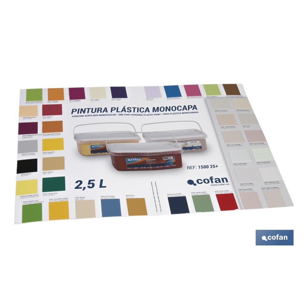 CARTA DE COLORES PINTURA PLASTICA MONOCAPA
