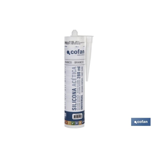 SILICONA ACÉTICA UNIVERSAL 280 ML BLANCO