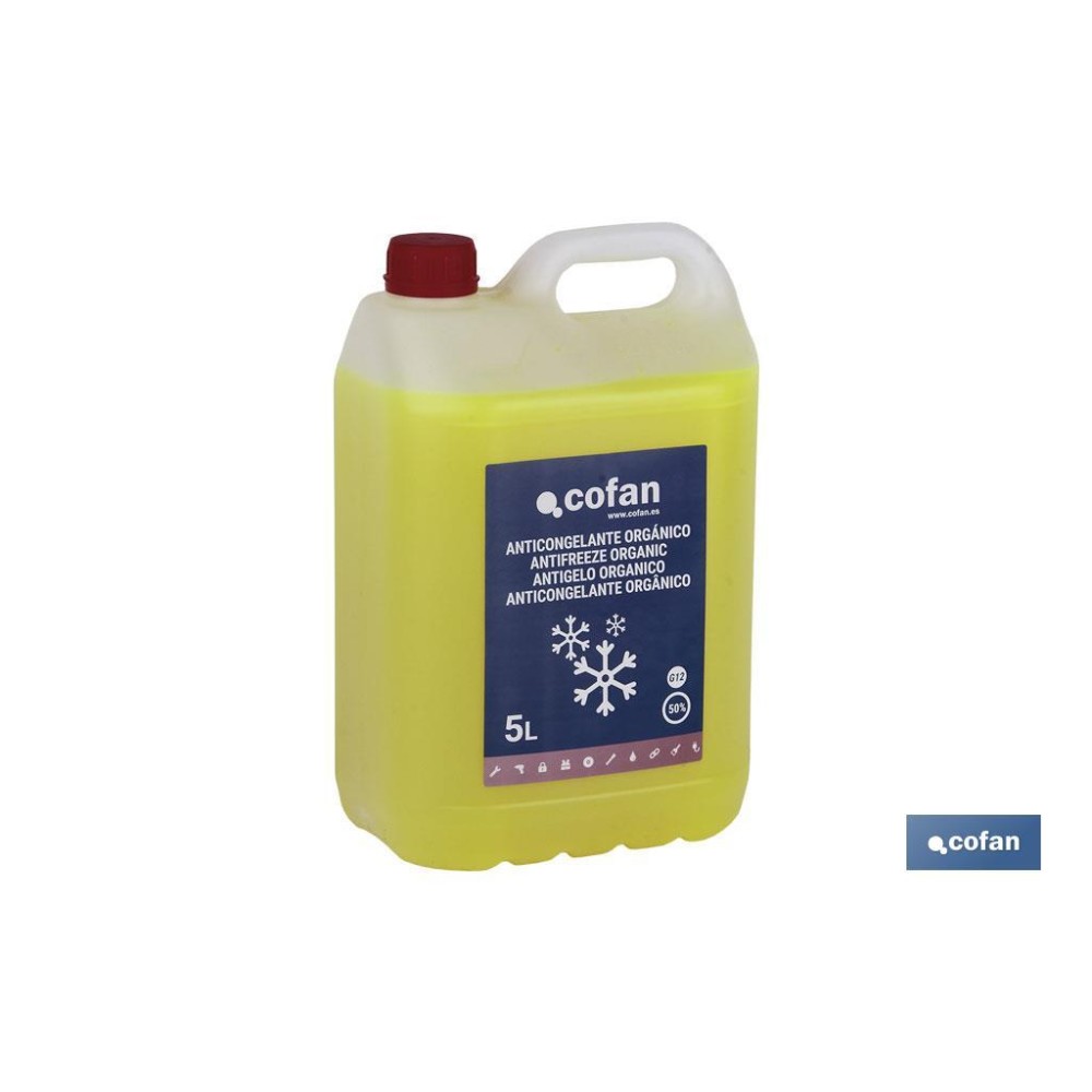 ANTICONGELANTE G-12 50% ORGÁNICO AMARILLO 5 L