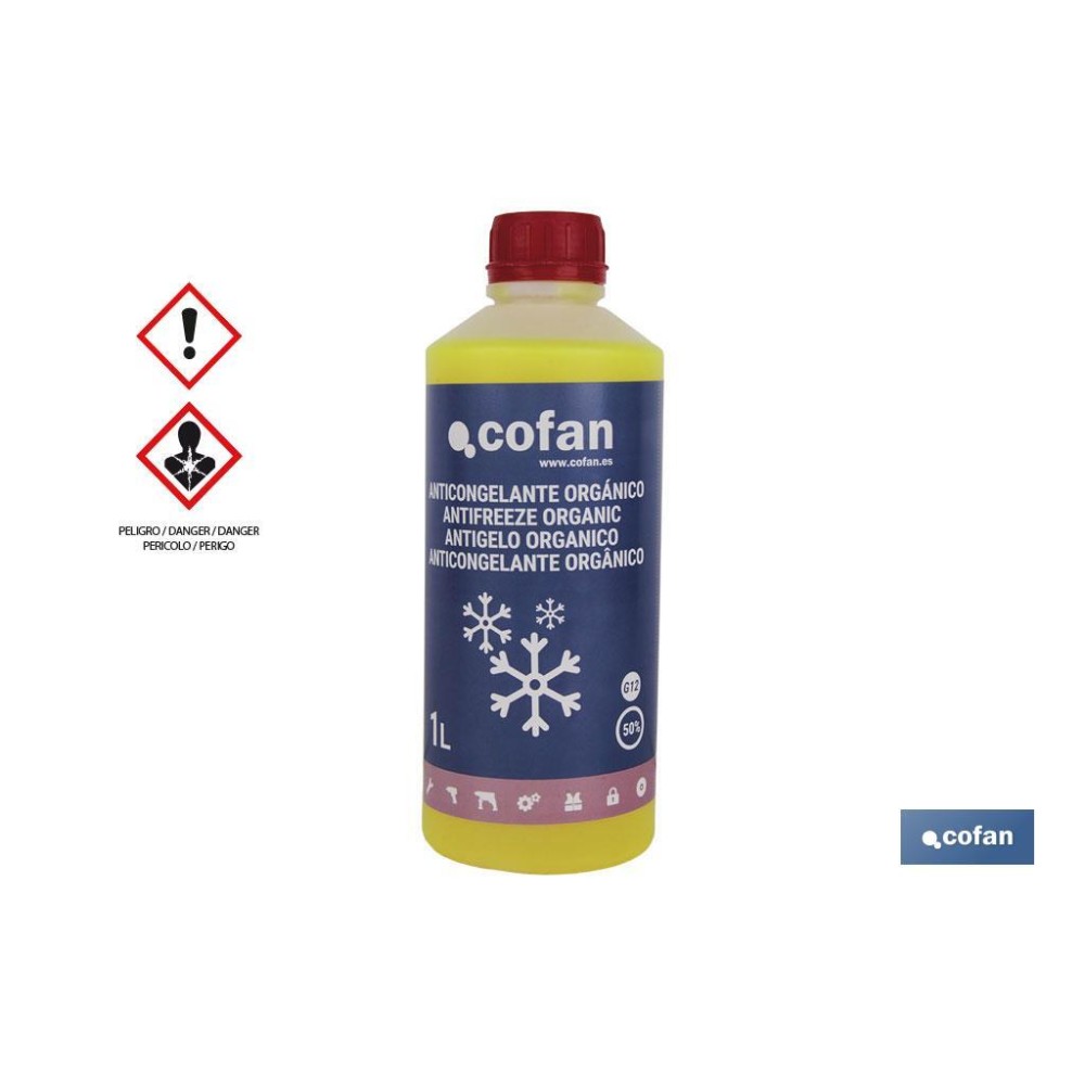 ANTICONGELANTE G-12 50% ORGÁNICO AMARILLO 1 L