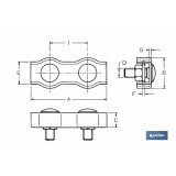 SUJETACABLES PLANOS DOBLE M-4 Venta unitaria