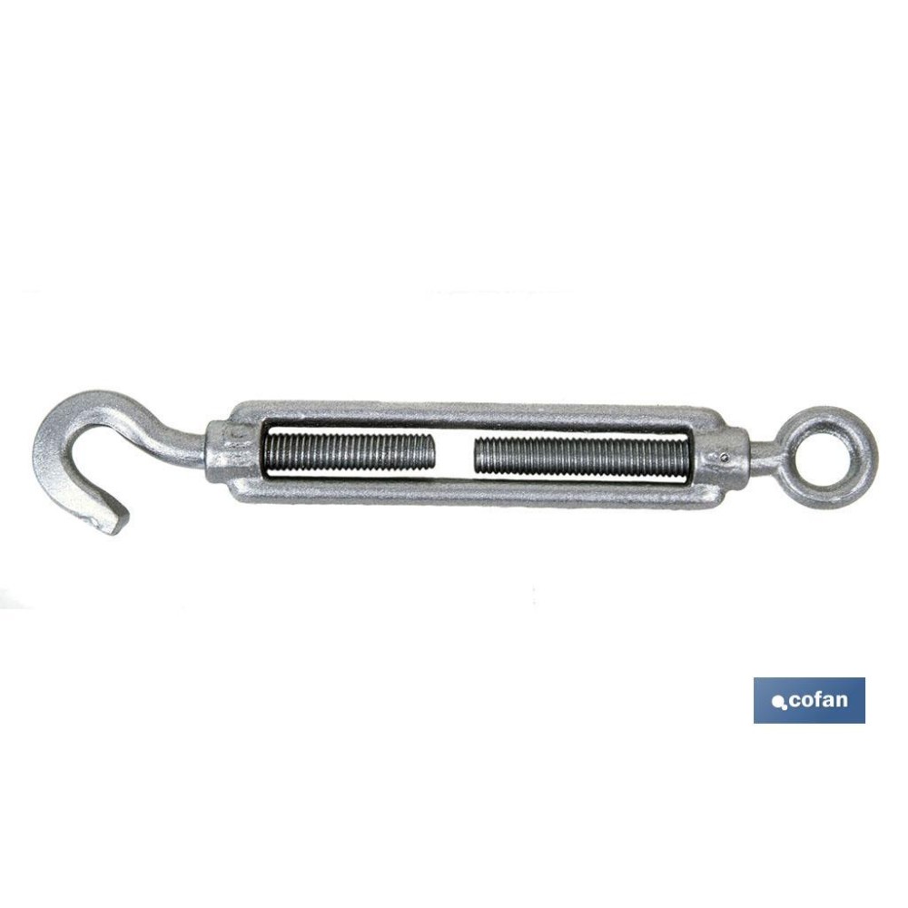 TENSOR GANCHO-ANILLA ZINC. DIN 1480 M-8 Venta unitaria