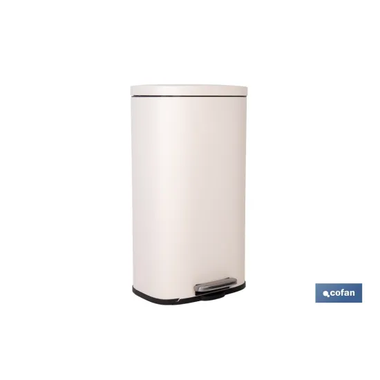 Comprar CUBO DE BASURA BEIGE CON PEDAL Y CU Cofan | almacendeferreteriacor.es