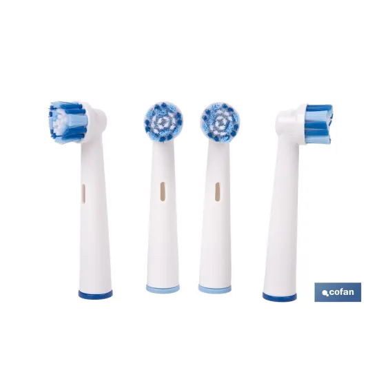 SET DE 4 CABEZALES DE REPUESTO PARA CEPILLO DE DIENTES ELÉCTRICO