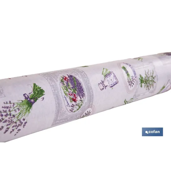 ROLLO DE HULE DISEÑO LAVANDA 1,40 x 25 M