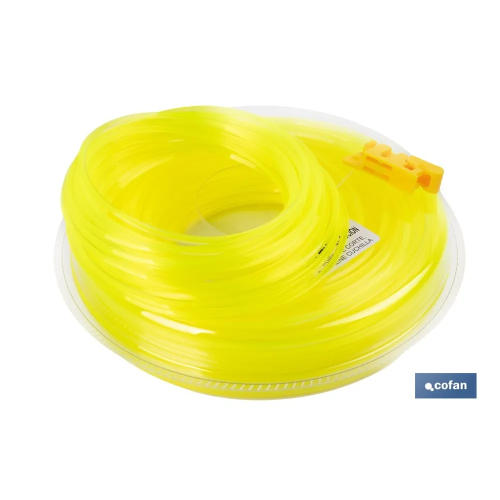 HILO CUADRADO DE NYLON PARA DESBROZADORA 67 M X 2,4 MM